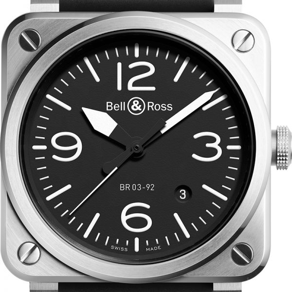 MONTRE BR 03-92 BLACK STEEL - BELL & ROSS