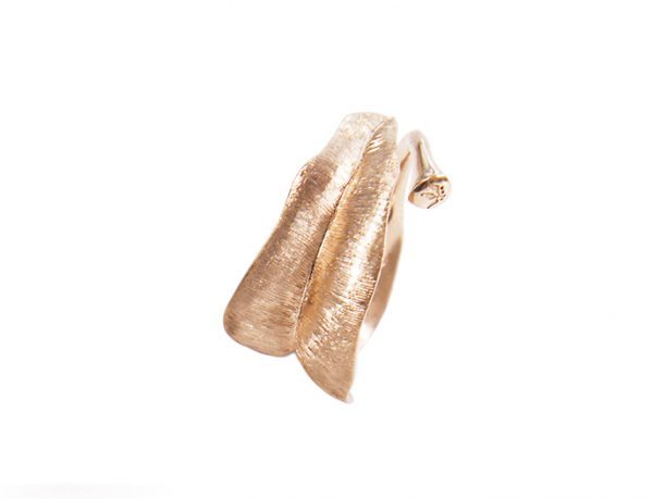 BAGUE LEAVES OR ROSE MEDIUM OLE LYNGGARD