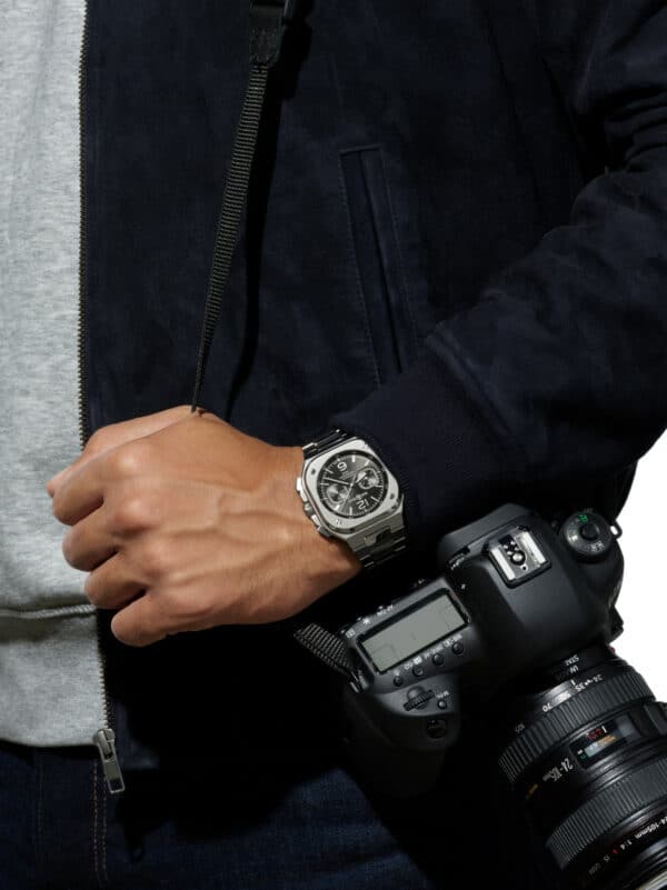 MONTRE BR 05 CHRONO BLACK STEEL - BELL & ROSS