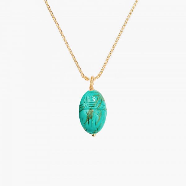 PENDENTIF SCARABÉE TURQUOISE MOYEN MODÈLE - AURELIE BIDERMANN