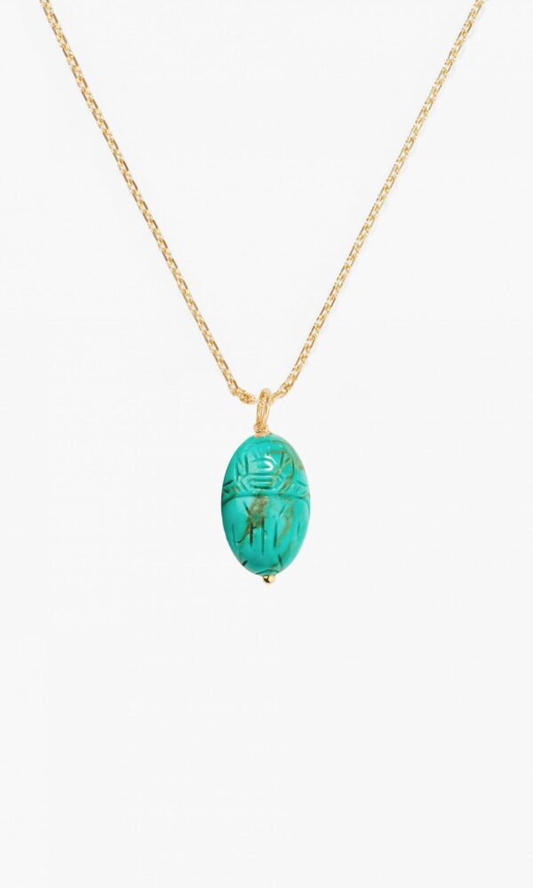 PENDENTIF SCARABÉE TURQUOISE MOYEN MODÈLE - AURELIE BIDERMANN