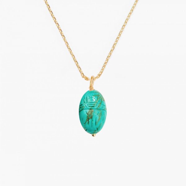 PENDENTIF SCARABÉE TURQUOISE MOYEN MODÈLE - AURELIE BIDERMANN