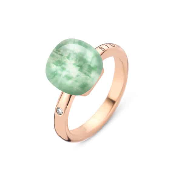 Bague Mini Sweety Cristal de Roche avec Amazonite - Bigli Jewelry