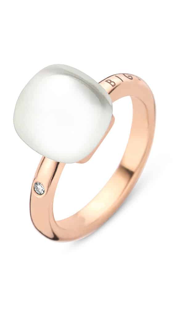 Bague Mini Sweety Cristal de Roche avec Nacre - Bigli Jewelry