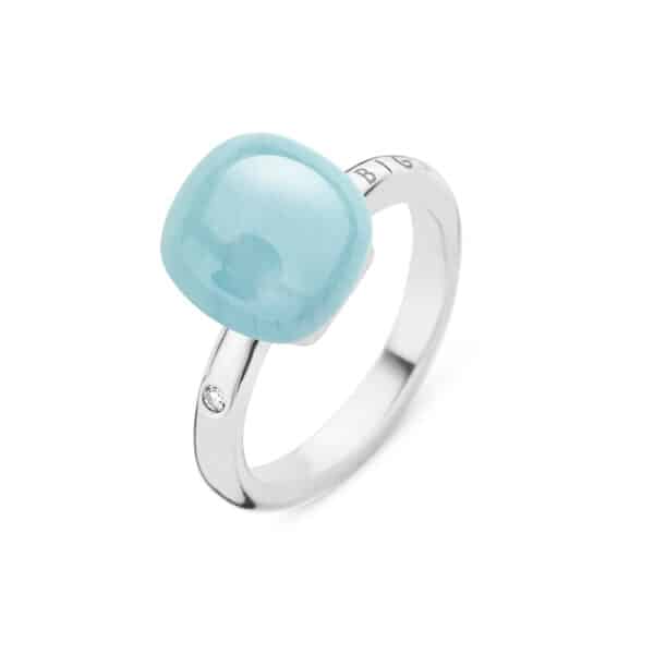 Bague Mini Sweety Aquamarine Claire avec Nacre - Bigli Jewelry