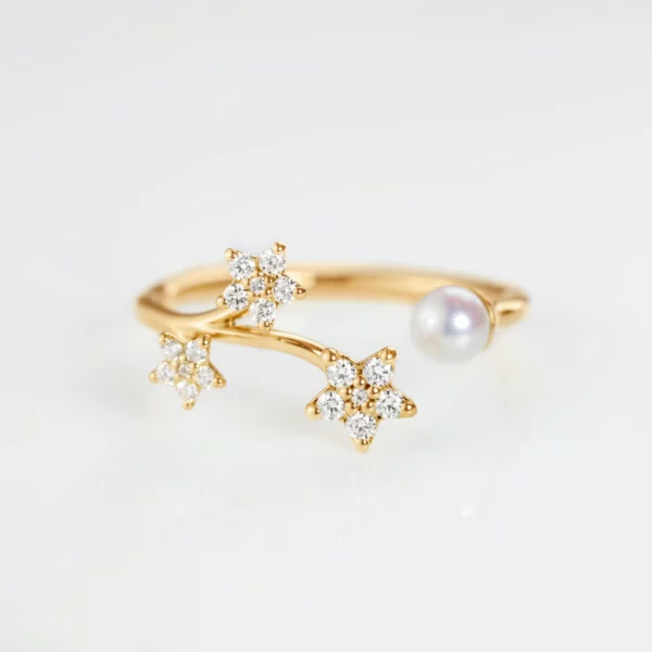 Bague Shooting Stars Diamants et Perle - Ole Lynggaard