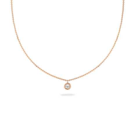COLLIER CHIC OR ROSE ET DIAMANT - OFEE