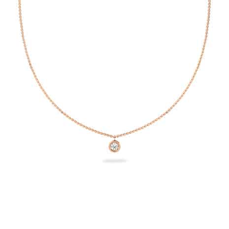 COLLIER CHIC OR ROSE ET DIAMANT - OFEE