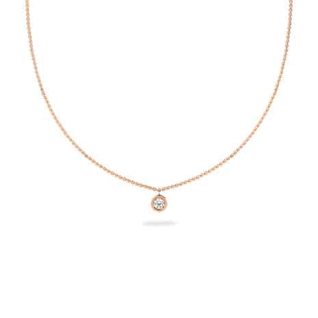 COLLIER CHIC OR ROSE ET DIAMANT - OFEE