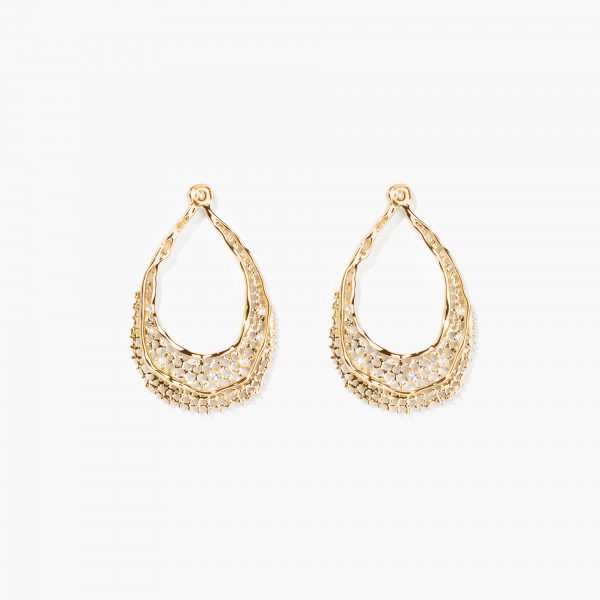 BOUCLES D'OREILLES DENTELLE OR JAUNE - Aurélie Bidermann
