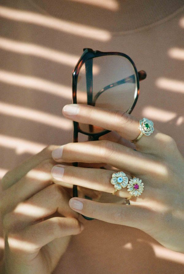 BAGUE BOUQUET GRENAT RHODOLITE - Aurélie Bidermann
