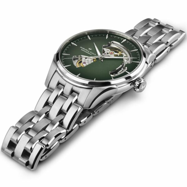 Montre Jazzmaster Open Heart Automatique Fond Vert Fumé - Hamilton