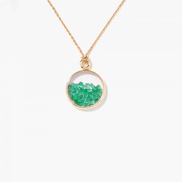 PENDENTIF BABY CHIVOR EMERAUDES - Aurélie Bidermann