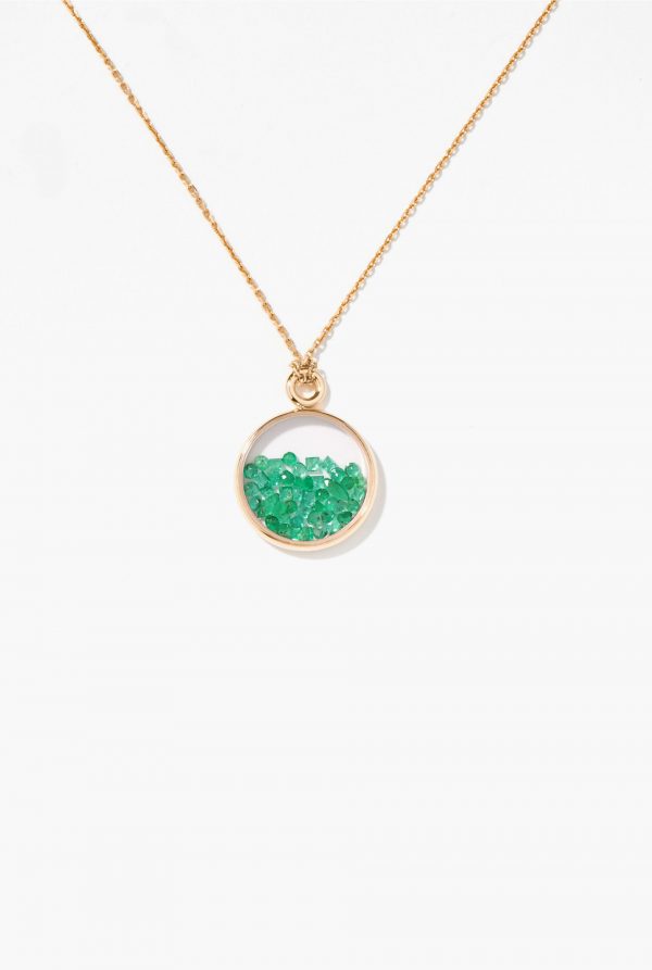 PENDENTIF BABY CHIVOR EMERAUDES - Aurélie Bidermann