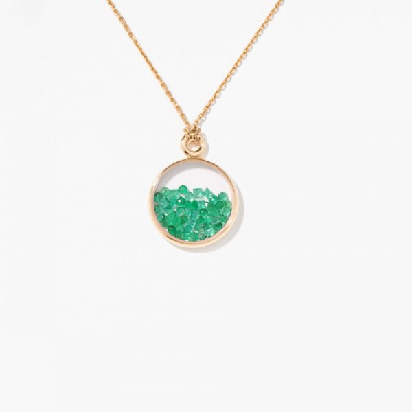 PENDENTIF BABY CHIVOR EMERAUDES - Aurélie Bidermann
