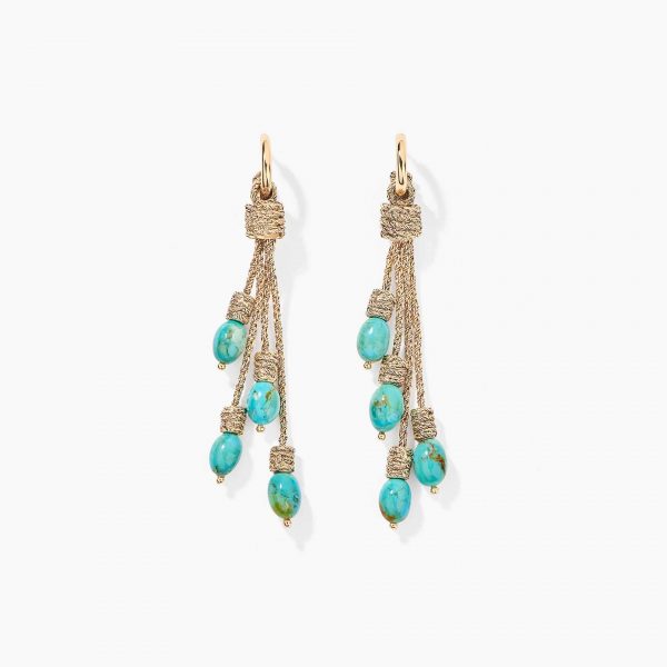 Boucles d'Oreilles Theda Turquoise - Aurélie Bidermann