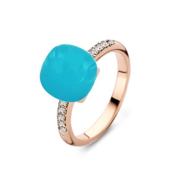 Bague Mini Sweety Capri Agate Bleu - Bigli