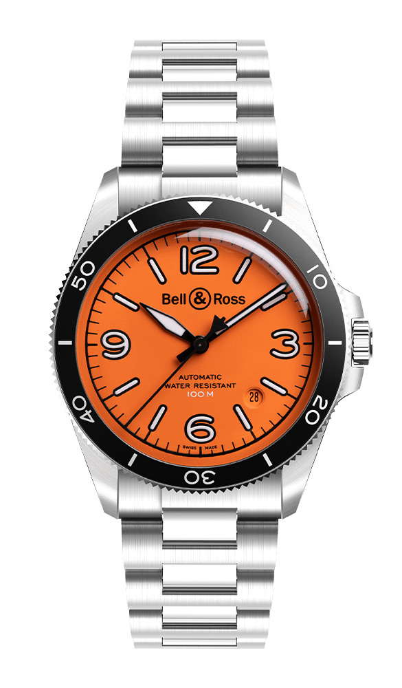 Laissez-vous séduire par la montre BR V2-92 Orange de Bell & Ross. Série Limitée 500 pièces. Détaillant officiel à Avignon. Paiement 4x sans frais.