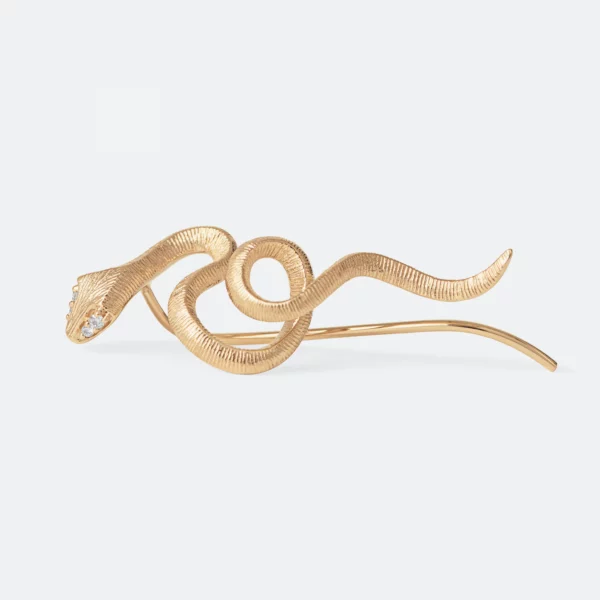 Boucle d'Oreille Montante Serpent - Ole Lynggaard