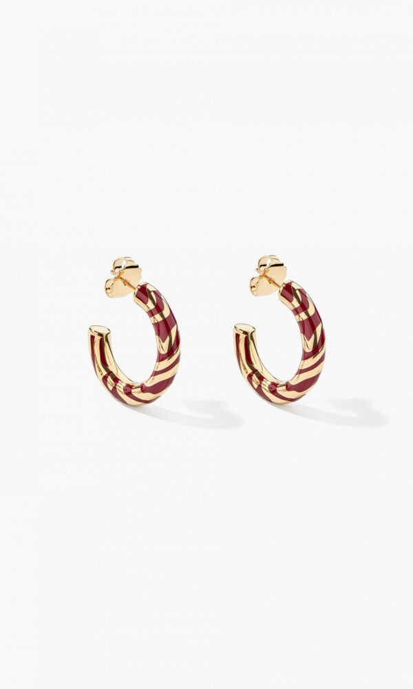 Boucles d'Oreilles Liwa Bordeaux - Aurélie Bidermann