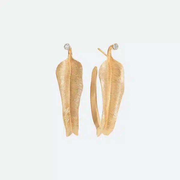 Boucles d'Oreilles Créoles Leaves - Ole Lynggaard