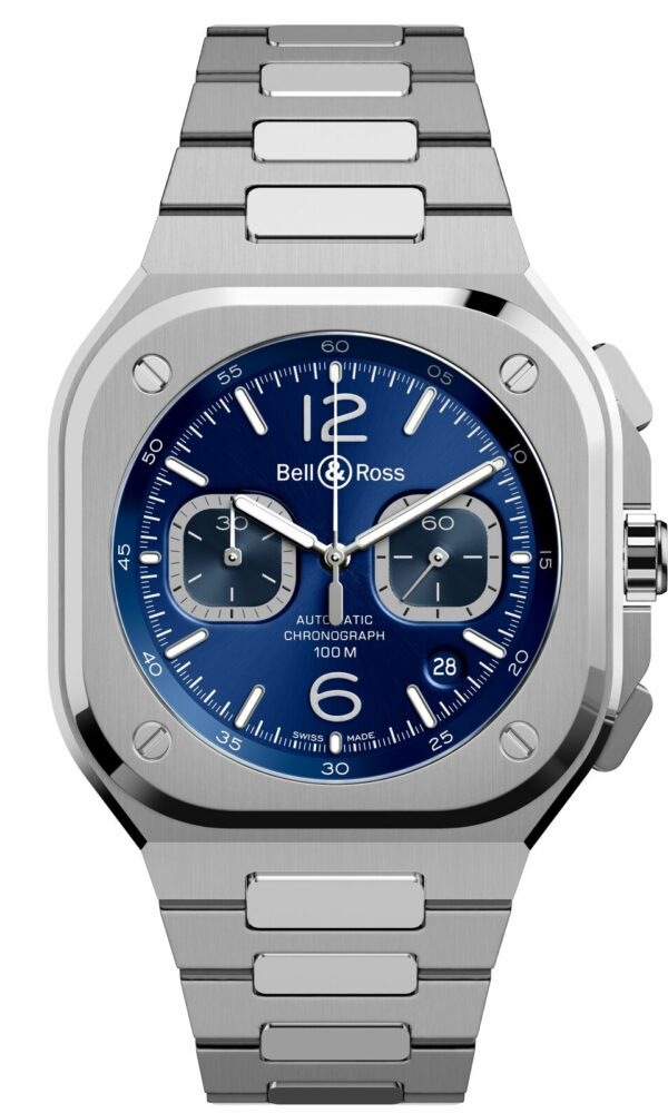 Découvrez la BR 05 Chrono cadran bleu de chez Bell & Ross. Une montre d'exception pour les aventuriers urbains. Chez Dumas Horloger à Avignon.