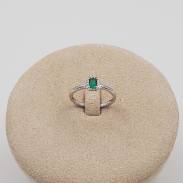 Bague Emeraude Diamants Blanc - Dumas Création.