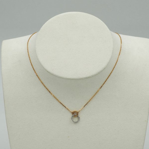 Collier Femme Or Rose Or Blanc et Diamants - Dumas Création.