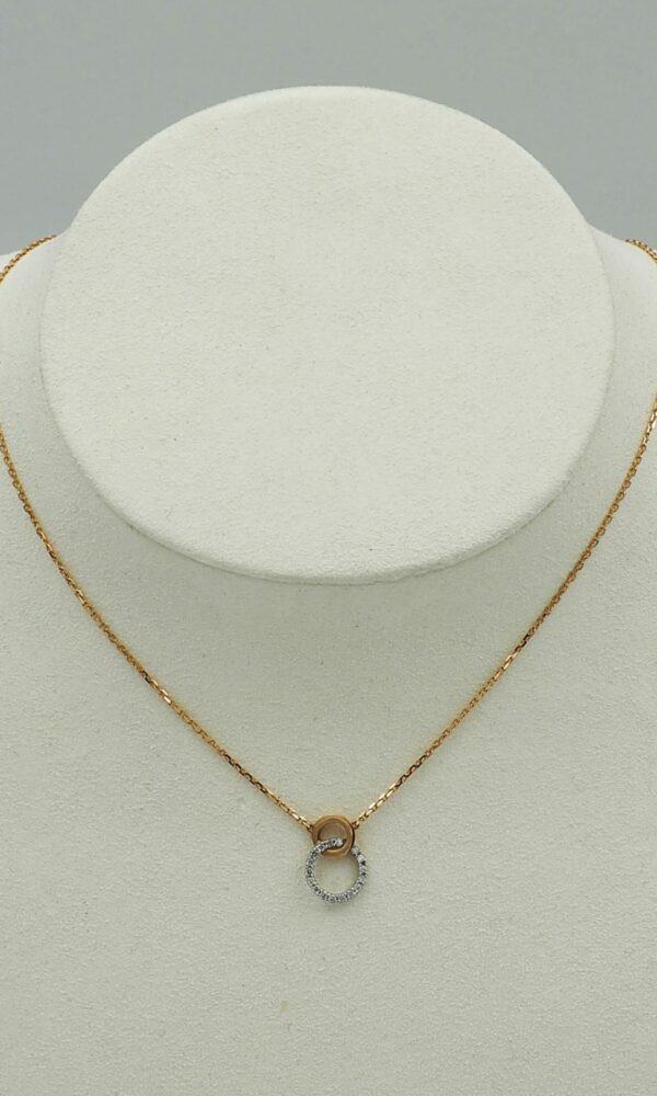 Collier Femme Or Rose Or Blanc et Diamants - Dumas Création.