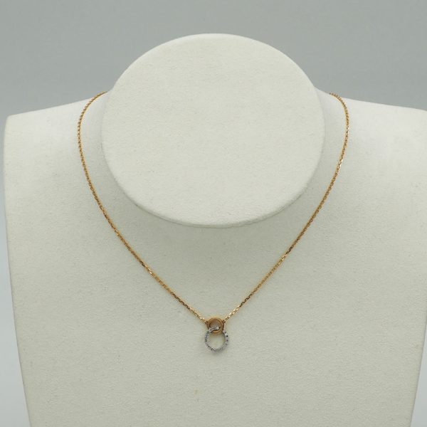 Collier Femme Or Rose Or Blanc et Diamants - Dumas Création.