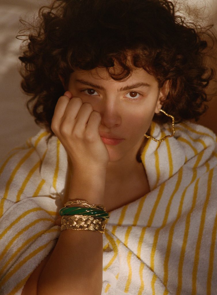 Jonc Femme Diana Vert Emeraude - Aurélie Bidermann.
