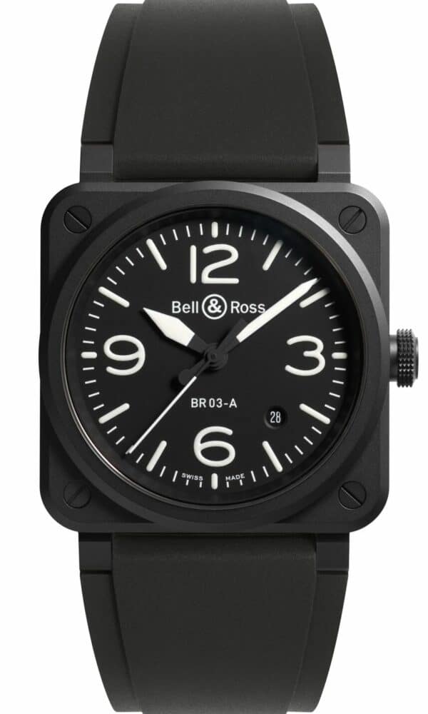 Découvrez la Montre Homme BR 03-A Noir Mat Bell & Ross chez Dumas Horloger à Avignon. Votre bijoutier détaillant officiel en centre ville.