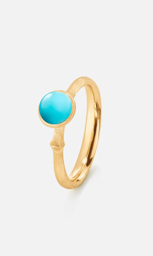 Découvrez la bague Lotus en Or Jaune, Turquoise de la maison Ole Lynggaard. Toute la collection à retrouver chez Dumas Joaillier à Avignon.