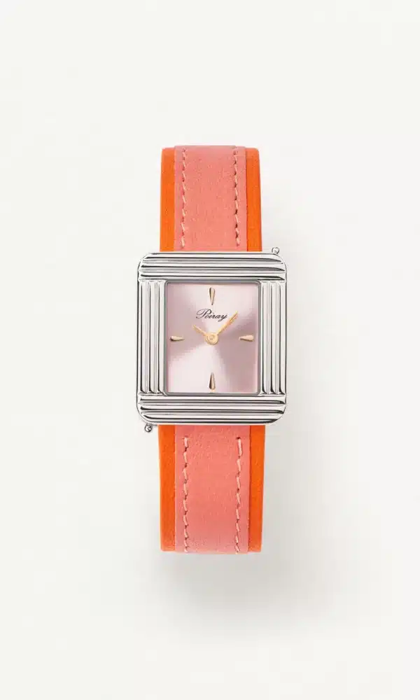 Montre Ma Premiere cadran pastel rose poudre Poiray Dumas Horloger Avignon