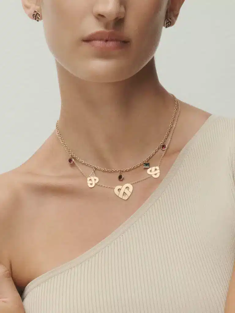 Collier coeur entrelacé poiray or jaune dumas joaillier salon de provence