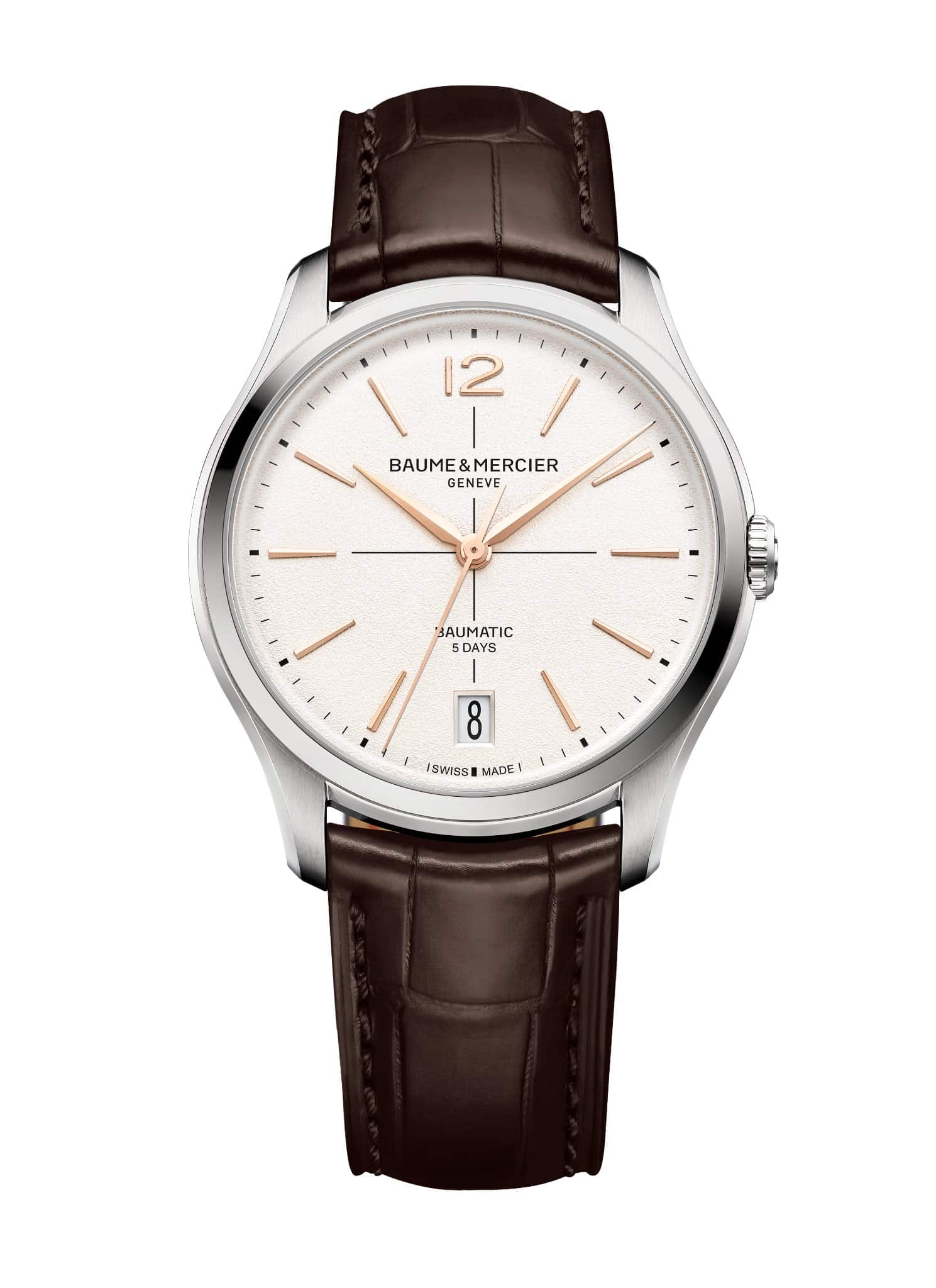 montre cuir clifton 10773 automatique 39 mm baume & mercier dumas avignon