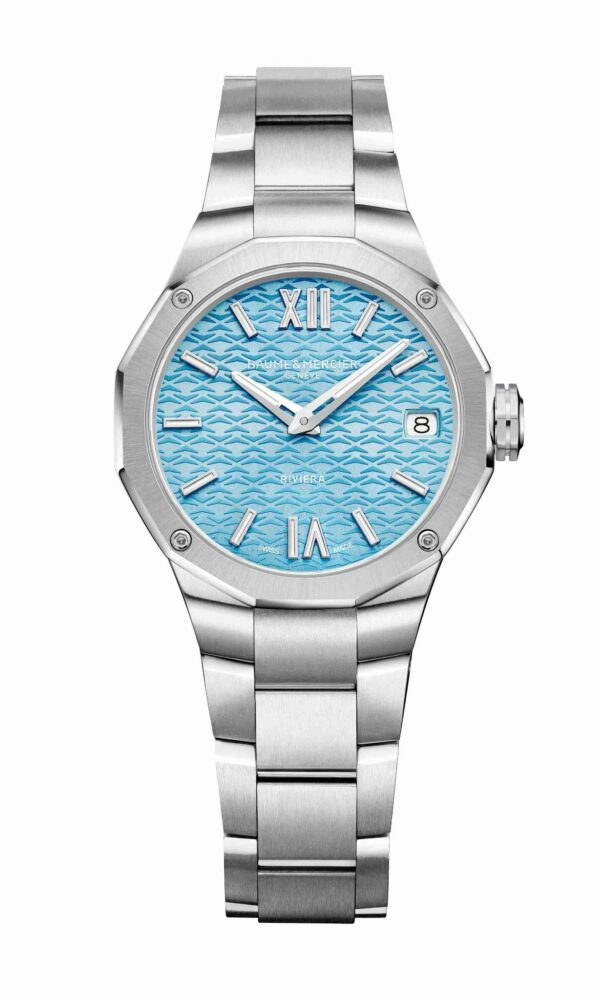 Montre femme Riviera 10811 bleue 33 mm Baume & Mercier dumas avignon