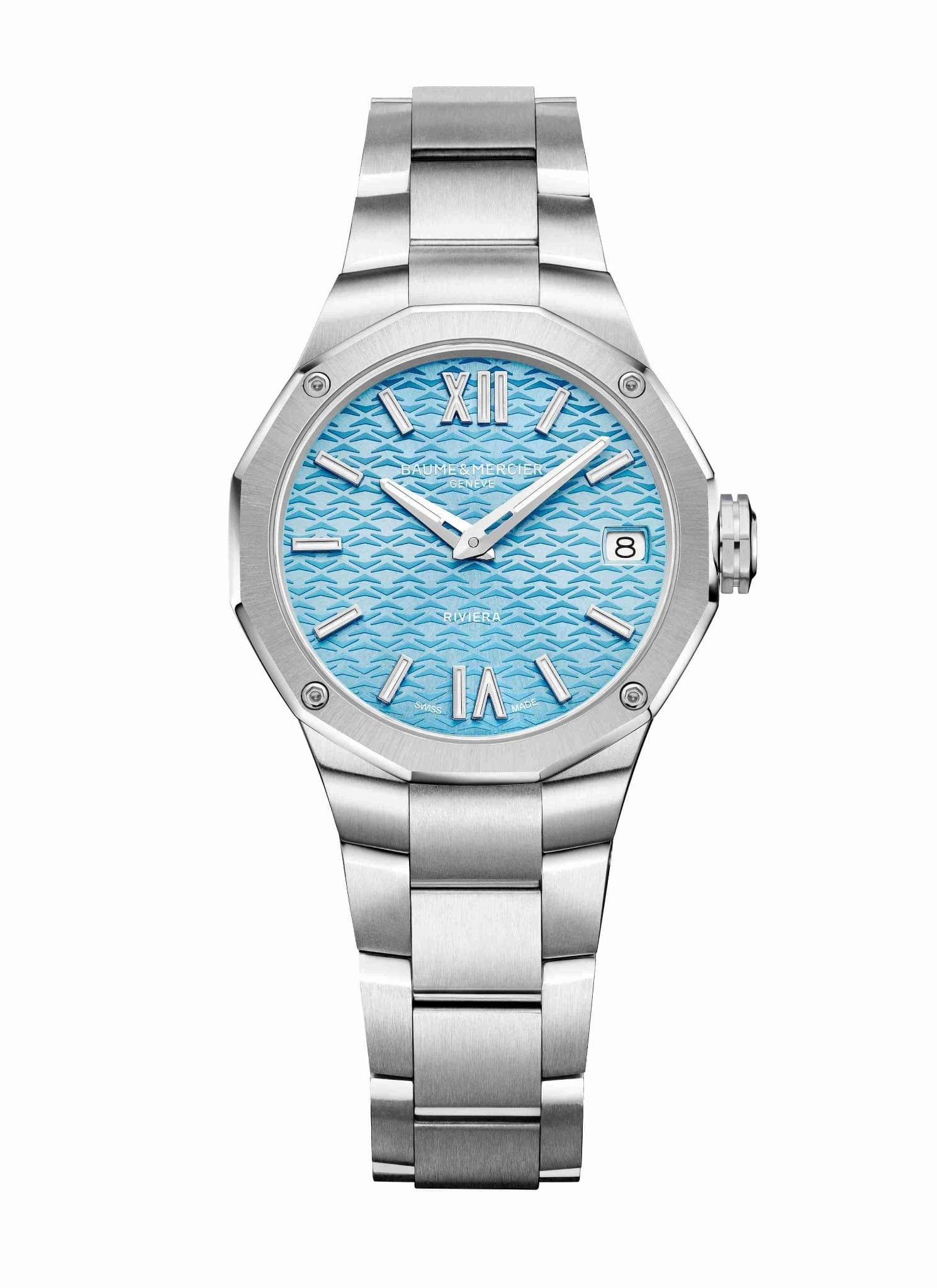 Montre femme Riviera 10811 bleue 33 mm Baume & Mercier dumas avignon
