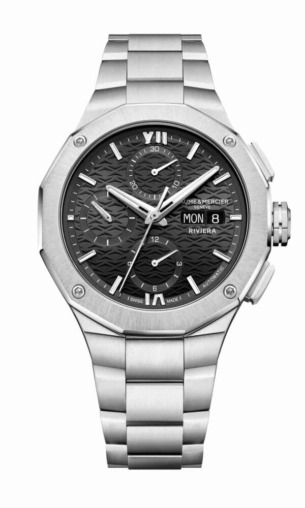 montre riviera 10825 noire 41mm baume & mercier dumas horlogerie avignon