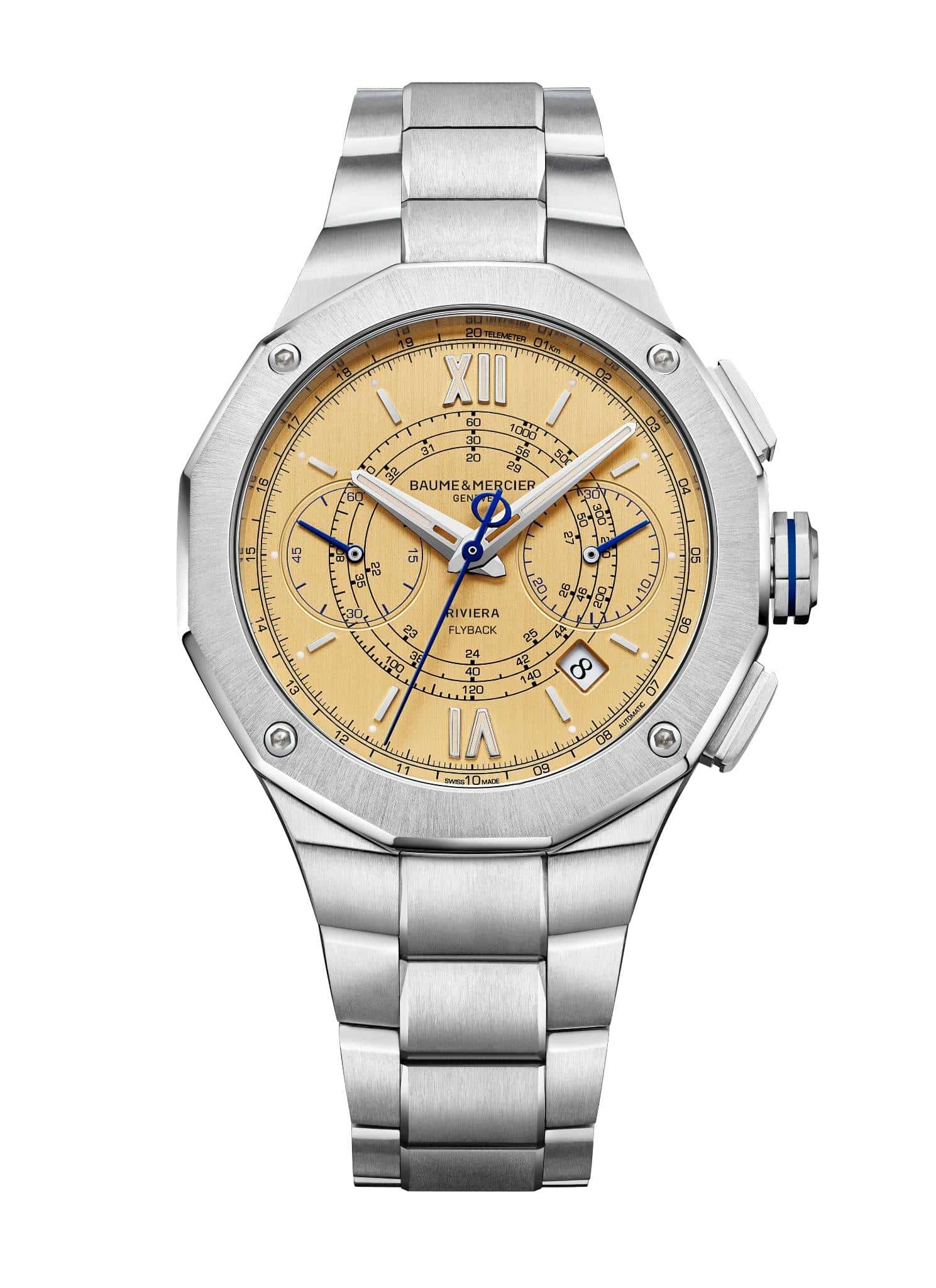 Montre Riviera Flyback 10828 dorée 41mm - Baume & Mercier