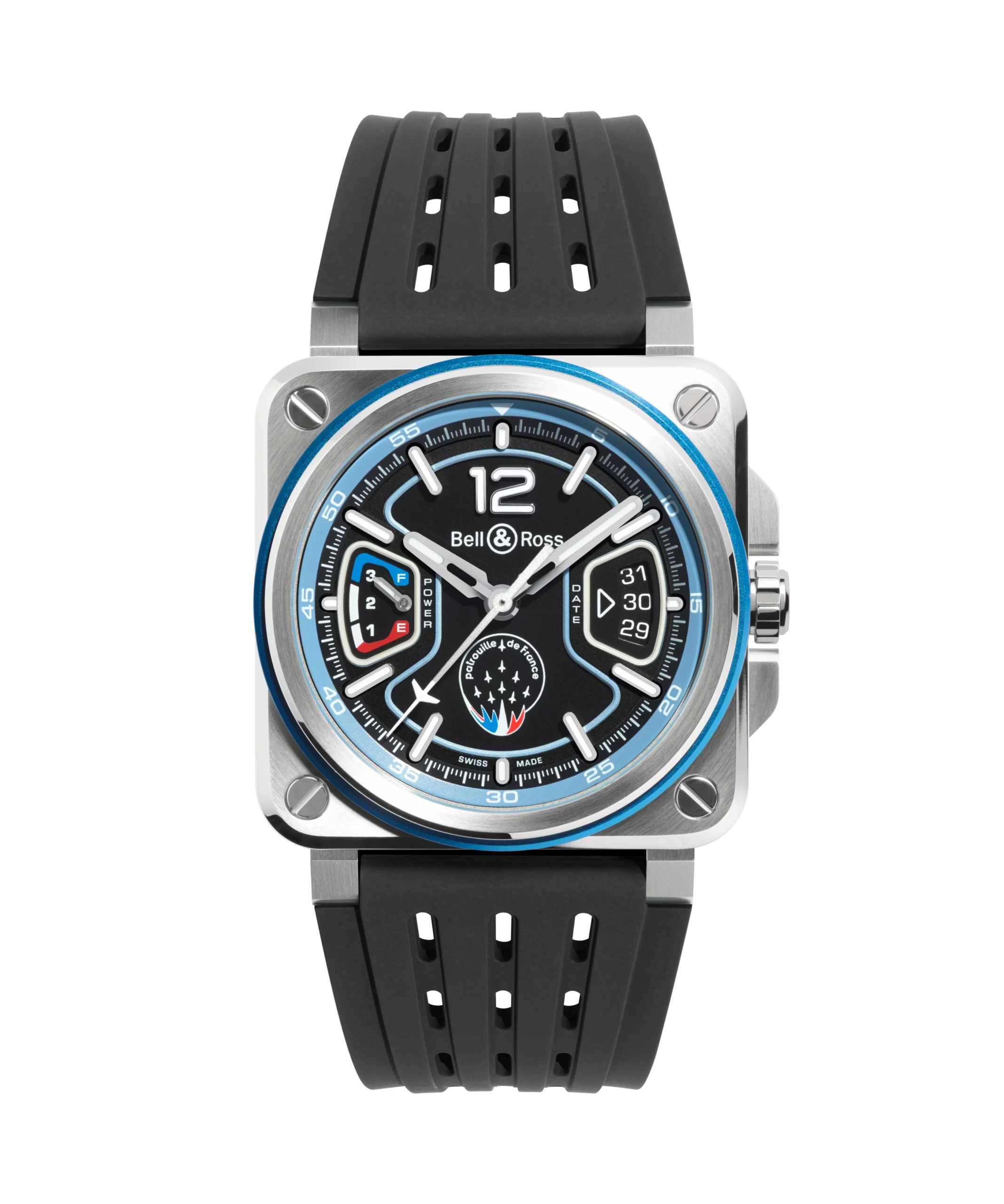 montre homme bell & ross br x3 patrouille de france tricolore