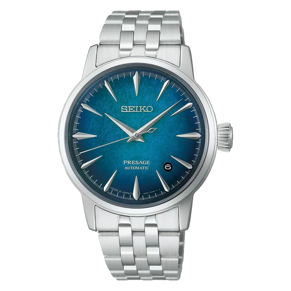 Montre Seiko Presage Cocktail Time cadran bleu chez Dumas