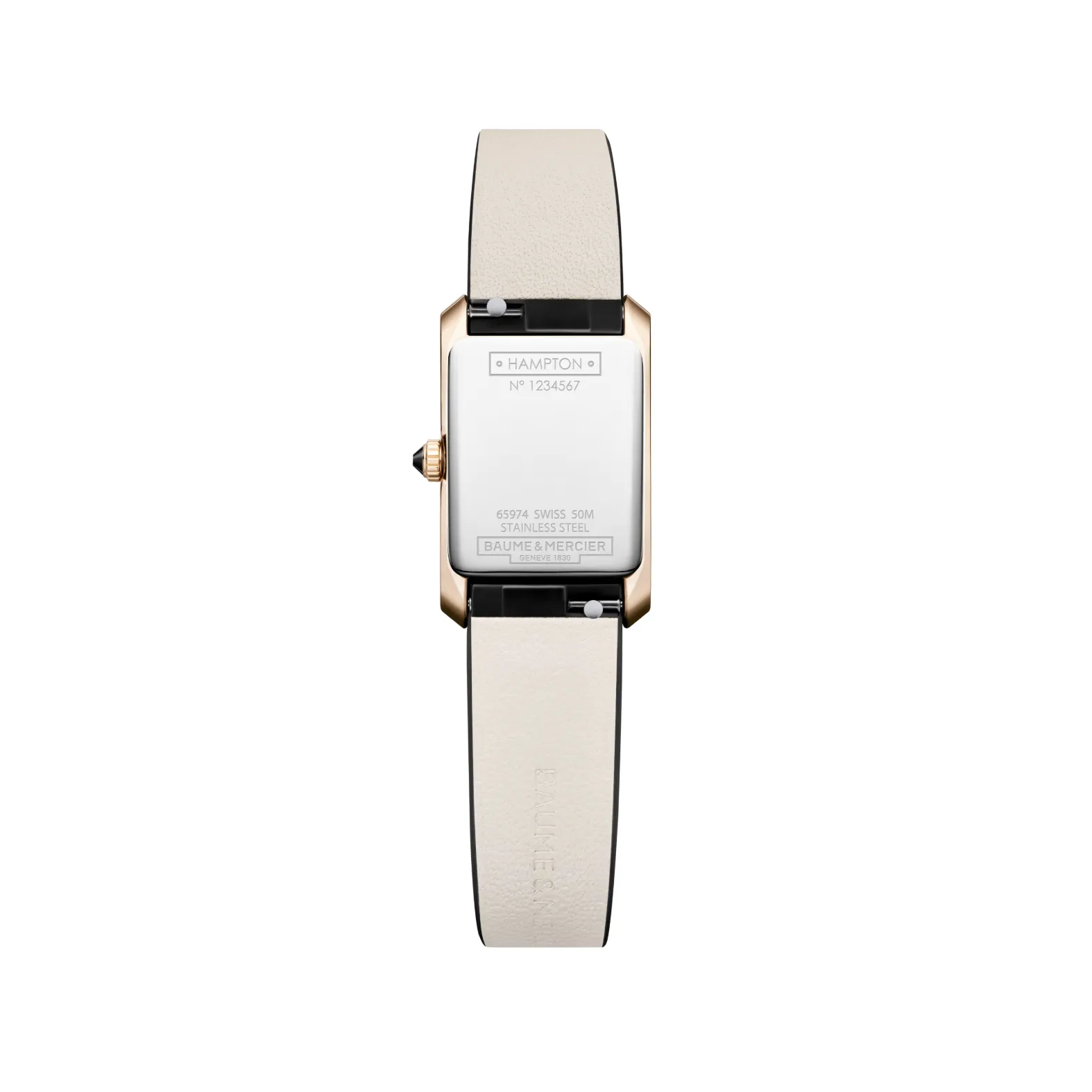m0a10861 – hampton baume & mercier femme pvd or bracelet cuir 2 Montre Hampton baume & mercier femme dumas