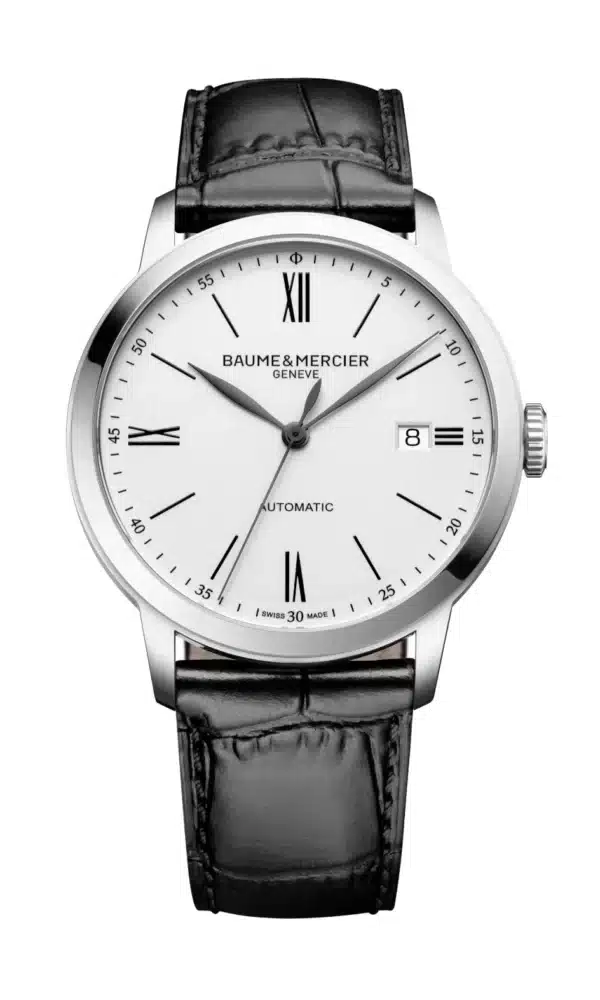 m0a10874 – classima baume & mercier automatique quantième cadran blanc 1