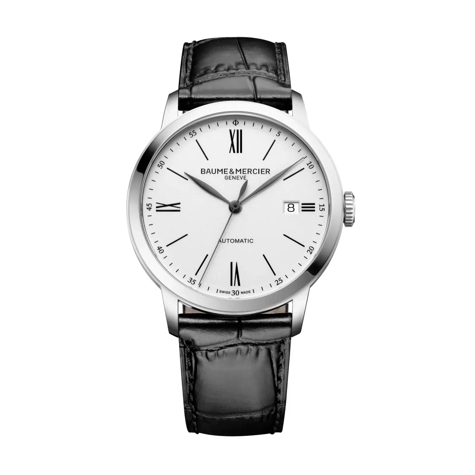 m0a10874 – classima baume & mercier automatique quantième cadran blanc 1
