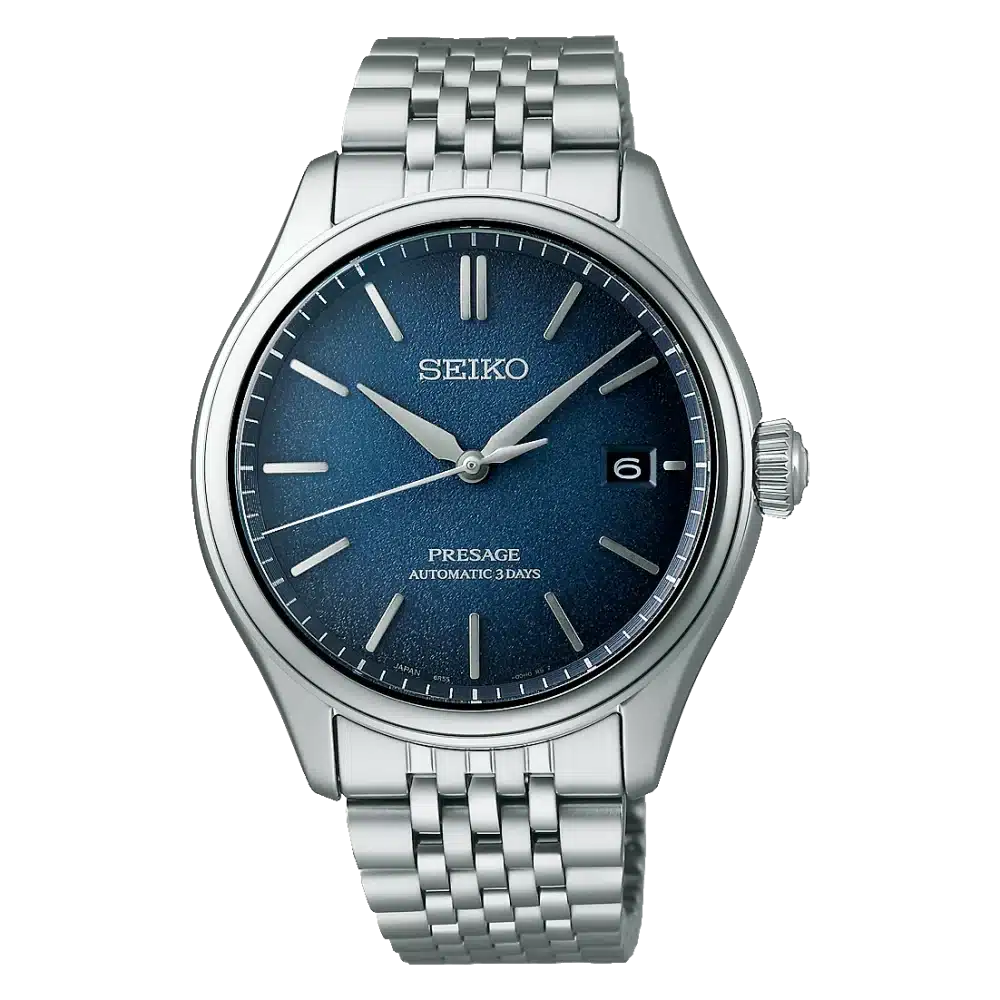 montre homme seiko presage classic series cadran bleu ai iro