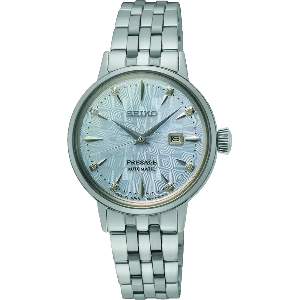 montre femme seiko presage cocktail sky diving diamants