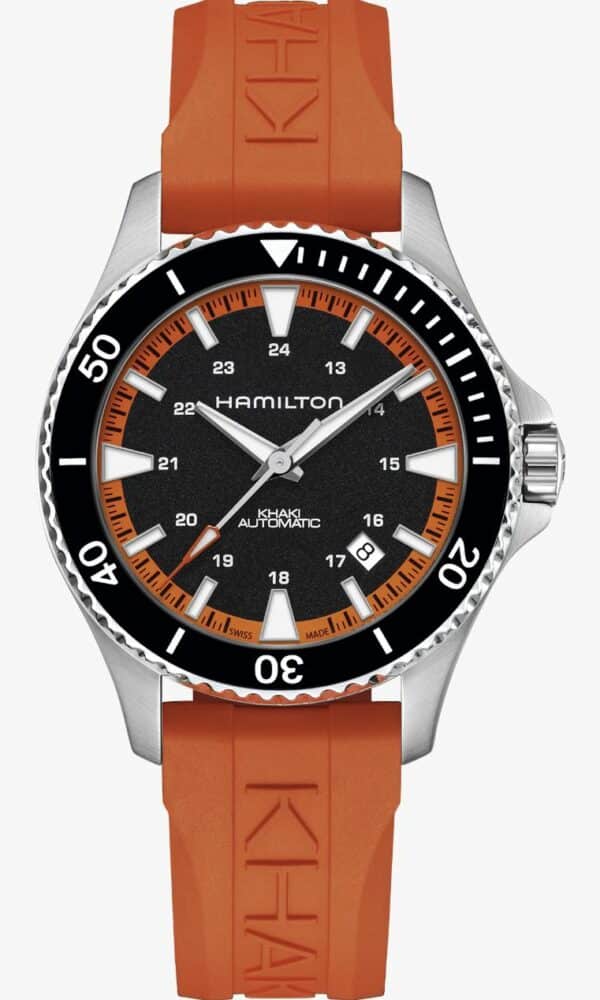 montre khaki navy scuba auto orange noire hamilton dumas horloger avignon