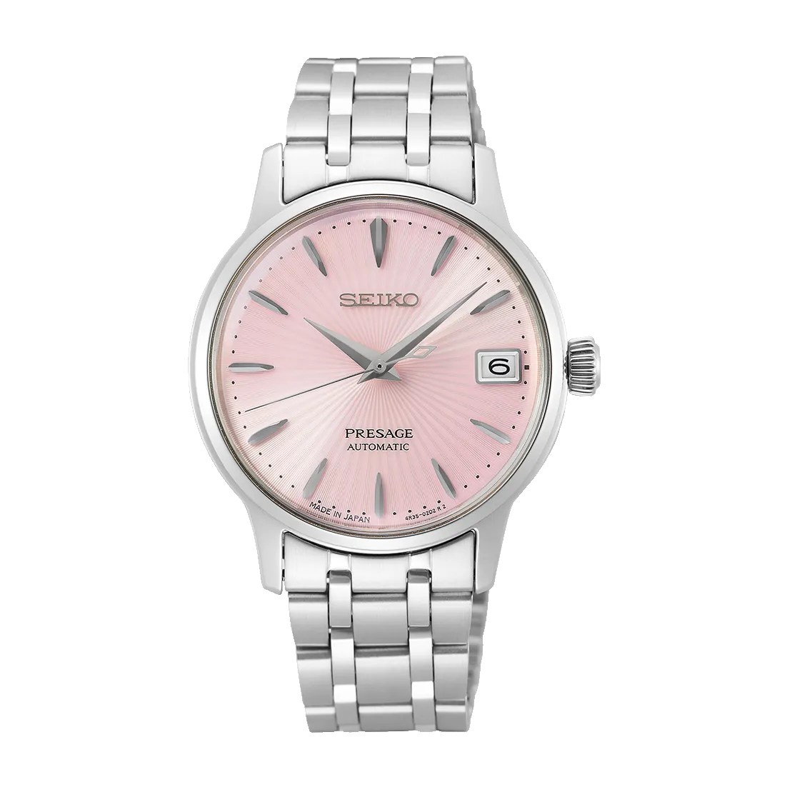 montre femme seiko presage cocktail cadran rose