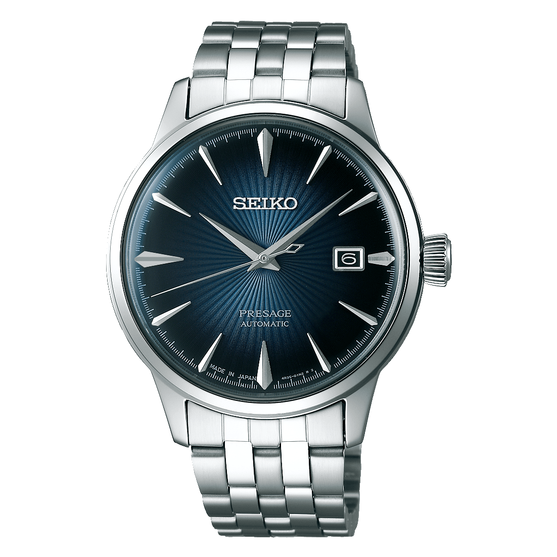 montre homme seiko presage cocktail cadran bleu
